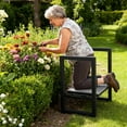 thumbnail image 2 of Garden Kneeler and Seat Heavy Duty 500lbs, Anti-Tip Gardening Stools with 10.5” Widen Kneeling Pad for Seniors Gardeners, 2 in 1 Garden Bench for Kneeling and Sitting, 2 of 8