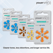 Power One Size 13 Hearing Aid Batteries (60 Batteries )