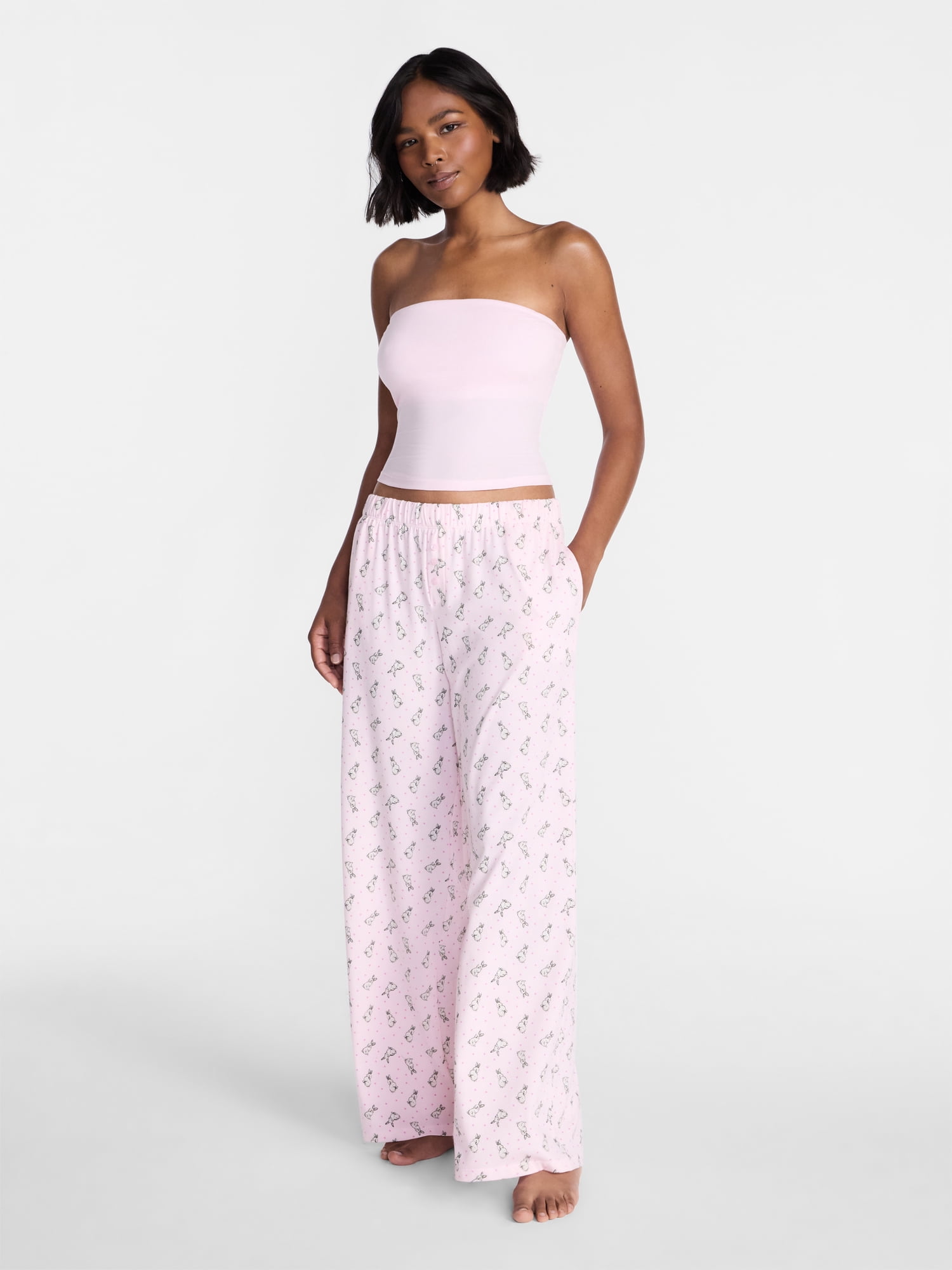 No Boundaries Cloud Core Sleepwear Tube Top, Women's XXS-3X