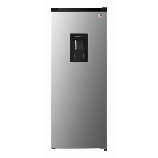 White Westinghouse Refrigerador Frigobar 6.1 pies 170L Modelo WWCR07170LHSWD Congelador interno Defrost Despachador de agua Control mecánico Parrillas vidrio templado