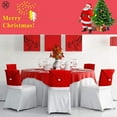 thumbnail image 3 of Luxtrada 6 Pcs Christmas Chair Back Cover Santa Claus Hat Slipcovers for Dining Room Home Kitchen Chair Covers Set, 3 of 8