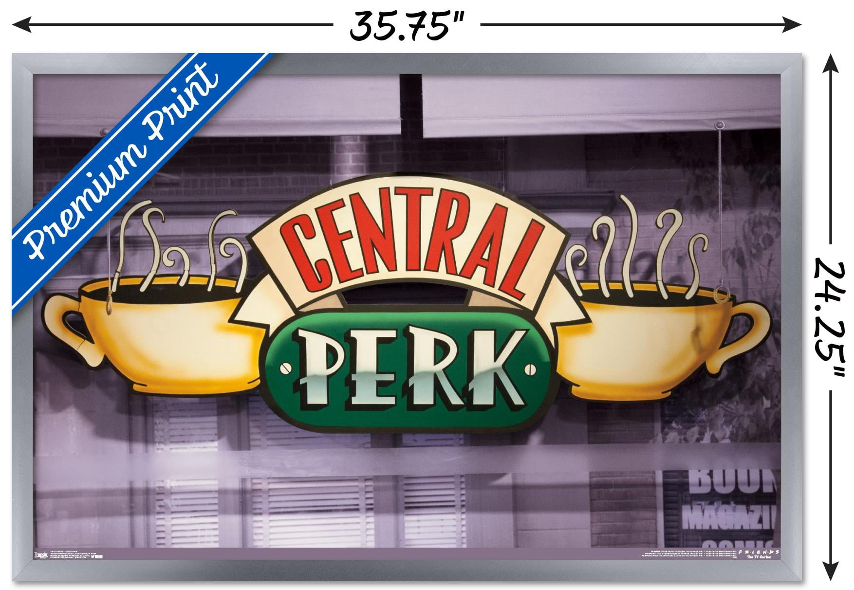 Friends - Central Perk Wall Poster, 22.375" x 34", Framed