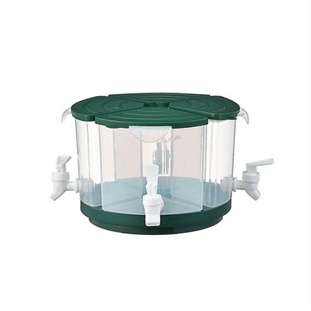 

Asdomo Drink Dispenser 4 Zone Rotatable Leakproof Plastic Beverage Dispenser with Tap