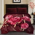 thumbnail image 2 of Thick Warm Winter Fleece Blanket For King Bed 2 Ply Reversible Soft Raschel Blanket,85"x93",10lb, 2 of 8