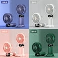 thumbnail image 4 of Muyoka Miuline Mini ventilador de mano, USB 5 velocidades Viento fuerte Ventilador de cordón portátil con cubierta desmontable Ventilador eléctrico ajustable de 90 ° para oficina en el hogar Interior Muyoka Hogar, 4 of 5