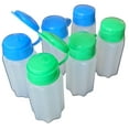 thumbnail image 2 of Handy Housewares Spill-Proof Flip-Lid Mini Salt & Pepper Shakers  Compact Durable Plastic Travel Spice Dispenser Set for Lunch Bags, Camping & Outdoor Cooking  Blue and Green 3 Pair, 2 of 4