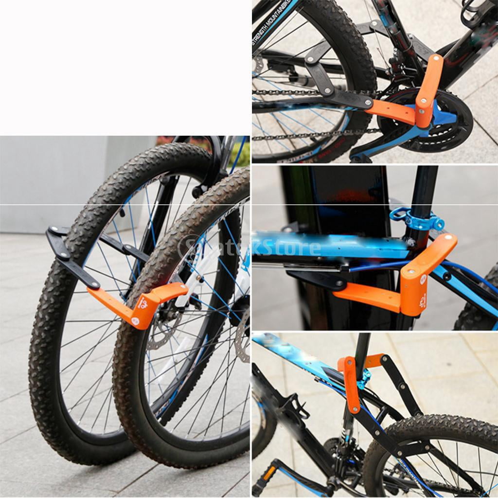 Axioma Bike Lock Heavy Duty Folding Chain Locks with Carrying Case 2 Keys Blue