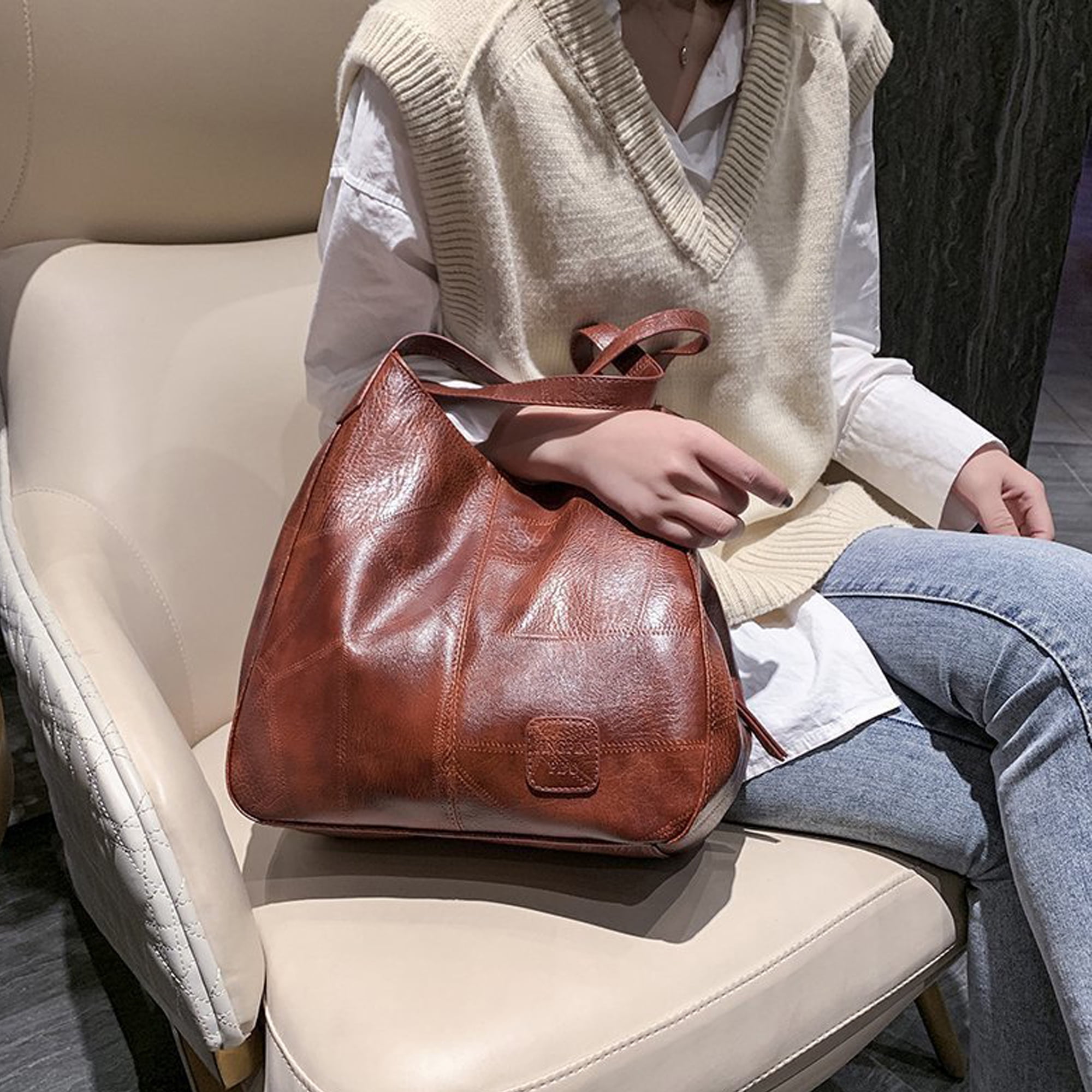 Reversible Leather Shoulder Bag, Tote Bag UK, Navy & Powder Pink – Anya  Sushko Handbags England