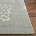 thumbnail image 4 of SAFAVIEH Bella Kiro Floral Flowers Wool Runner Rug, Grey/Ivory, 2'3" x 7', 4 of 11