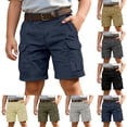 thumbnail image 6 of Aihuaihua Boys Cargo Shorts Size 6 Knee Length High Waist Bermuda Shorts Casual Wide Leg Preppy Summer Long Short Pants with Pockets, 6 of 6