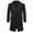 C-Black, variant on Mens Long Trench Coat Slim Fit Double Long Jacket Notched Lapel Belt Fall Windproof Coat Business Clothes, Black, Size XL