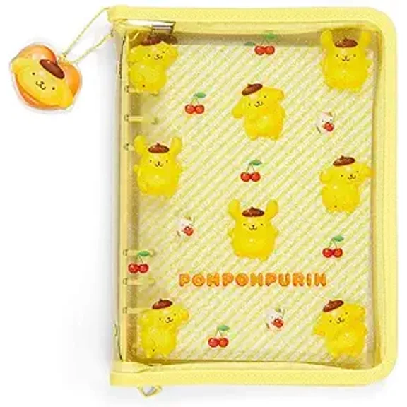 Sanrio 297933 Clear Binder Clear Plump 3D Pom Pudding POMPOMPURIN