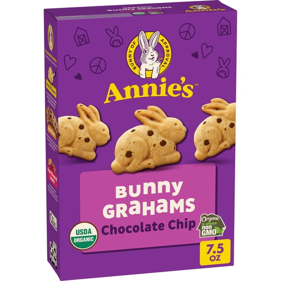 Annie's Organic Bunny Grahams Snacks, Chocolate Chip, 7.5 oz