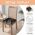thumbnail image 2 of Black Gothic Sun Moon Flower Pattern Seat Covers for Dining Room Chairs Set Of 4,Stretch Printed Washable Chair Seat Cover with Elastic Ties and Button,Removable Waterproof Couch Cushion Covers, 2 of 6