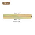 thumbnail image 2 of Unique Bargains 2Pack Poignée de Porte Broche, 65mm de Long Broche de Porte Pièces de Poignée de Porte de Remplacement, Or, 2 of 6