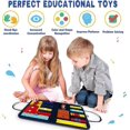 thumbnail image 5 of ZHAOCHENG Tablero de actividades, tablero de actividades para niños en edad preescolar, juguetes educativos para niños, tablero de aprendizaje educativo con hebilla, botón y cremallera, 5 of 5