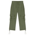 thumbnail image 5 of Xinlfly Boy's Casual Cargo Pants Sweatpants with Pockets- Baggy Drawstring Solid Color Wide Leg Pants, 5 of 7