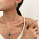 thumbnail image 2 of Joyería de esmeralda para mujer, collar de piedra verde, pendientes, conjunto de collares lindos, 2 of 5