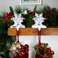 thumbnail image 2 of Northlight 12.5" Silver Snowflake Christmas Stocking Holder, 2 of 7