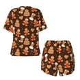 thumbnail image 5 of Picia Christmas Gingerbread Cookies Pajamas Sets for Women Soft Short-Sleeved Pjs with Lounge Shorts Two Piece Sleepwear-3X-Large, 5 of 9