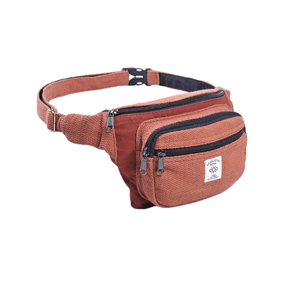 The Collection Royal Himalayan Hemp and Cotton Fanny Pack, Eco-friendly, Fanny Packs Boho, Hippie Fanny Pack, Waist Belt, Travel Utility Belt