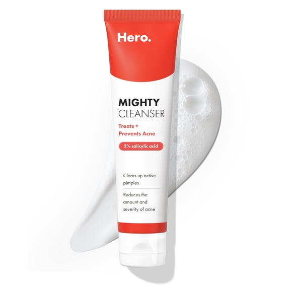 Hero Cosmetics Mighty Cleanser with 2% Salicylic Acid Acne Face Cleanser, 150 ml / 5.07 fl oz