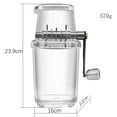 thumbnail image 4 of GROWTH TANK Manual Ice Crusher Shredding Home DIY Kitchen Snow Cone Stainless clear, 4 of 9