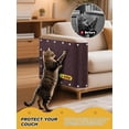 thumbnail image 2 of 2 Alfombrillas para rascar Gatos de 90 x 40 cm, Autoadhesivas y recortables, Ideales para Muebles, sofás o Paredes, y para Cubrir el rascador (marrón)., 2 of 7