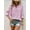 Pink, variant on Women'S Elegant Criss-Cross Back Tie Flared Sleeve Striped Shirt Striped V-Neck Swallowtail Casual Fashion Three-Quarter Sleeve Shirt Plus Size Summer Stripe Blouse Cute Puff Sleeve Green 3XL