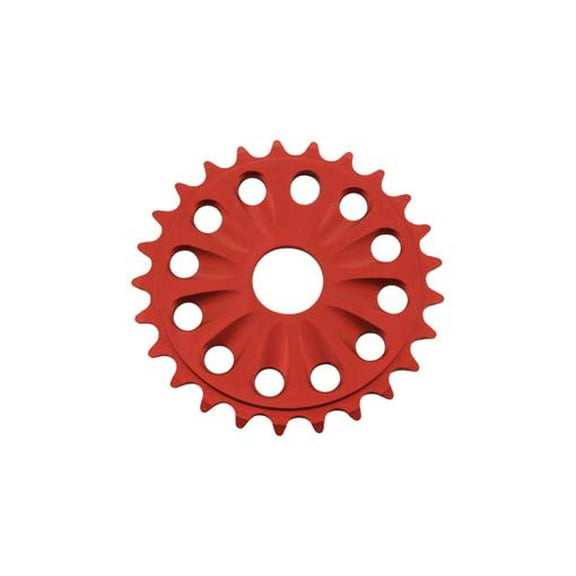 Chainring Alloy 6061-T6 25t 1/2 X 1/8 Red. for bicycles, for bicycles, bikes, for lowriders, beach cruiser, strech bikes, limos, chopper cruiser