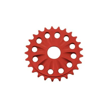 Red Beach Cruiser - Chainring Alloy 6061-T6 25t 1/2 X 1/8 Red. for bicycles, for bicycles, bikes, for lowriders, beach cruiser, strech bikes, limos, chopper cruiser