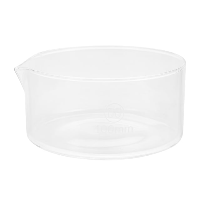 MasteelfCA 1Pc Glass Crystallizing Dish with Spout Laboratory Equipment (Transparent)