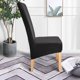 thumbnail image 2 of Funda elástica gruesa para sillas, diseño universal y moderno, ideal para comedor o hogar, incluye respaldo, paquete de 4, color negro., 2 of 6