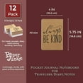 thumbnail image 2 of Paper Junkie Be Kind Notebook Bulk - 12 Pack, A6 5.75 x 4 In, Brown Kraft Cover, 80 Lined Pages - Pocket Mini Set, Kraft Paper Notebook - Inspirational Pocket Quotes, 2 of 7
