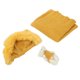 thumbnail image 4 of Atrezos para fotografía de bebés, bonito gorro para recién nacido, respetuoso con la piel, sombrero de oso, sombrero amarillo + envoltura + muñeca, 4 of 5