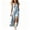 #0220-Light Blue, variant on Women's Maxi Dresses Halter Neck V Neck Dresses Western Style Lightweight Breathable Slit Hem With Pockets Loose Fit Dresses