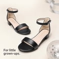 thumbnail image 6 of DREAM PAIRS Girls' Strappy Flat Sandals, Elegant T-Strap Summer Dress Shoes with Metallic Ball Accent, Comfortable Adjustable Ankle Strap Sandals for Little Kid/Big Kid, 6 of 6