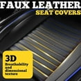 thumbnail image 6 of LINGVIDO Car Seat Covers, Breathable and Waterproof Faux Leather Automotive Seat Covers for Cars SUV Truck Sedan,Universal Driver Seat Cover with Backrest (Front Seat, Beige), 6 of 6