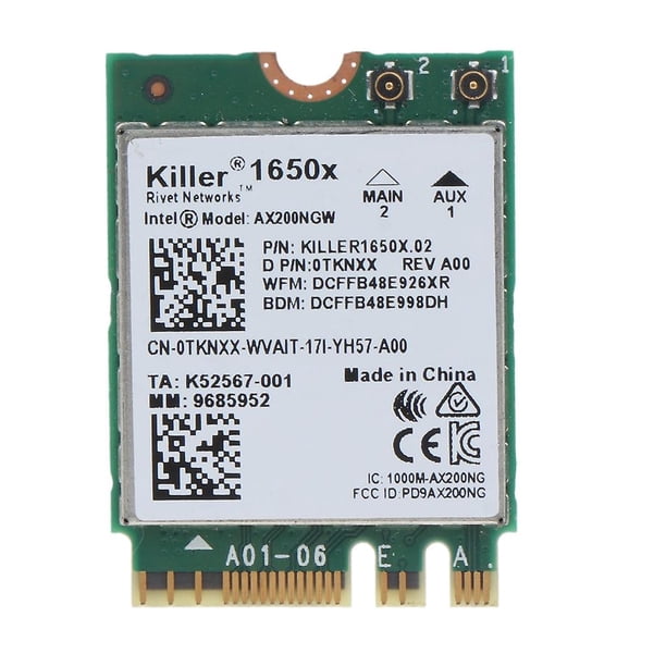 2400mbps Wifi 6 Ax200 Tarjeta De Red Killer 1650x Bluetooth-com 5.1 Wlan Inalámbrico