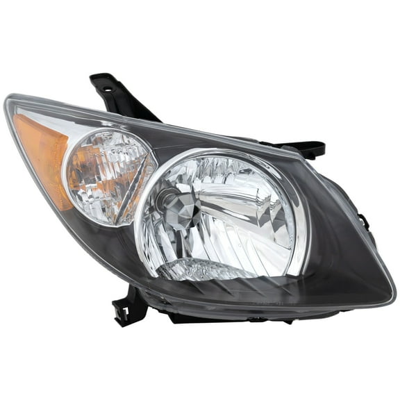 Headlight Compatible with PONTIAC VIBE 2003-2004 RH Assembly Halogen Black Interior