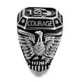 thumbnail image 4 of High polished (no plating) Stainless Steel Ring with Epoxy in Jet for Women Biker Theme Jet Stone Color Style TK2325 Size 9, 4 of 4