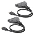 thumbnail image 2 of Caja de puerto HDMI, 2 piezas HDMI Splitter 3 HDMI Hub HDMI Switch Artesanía superior, 2 of 8