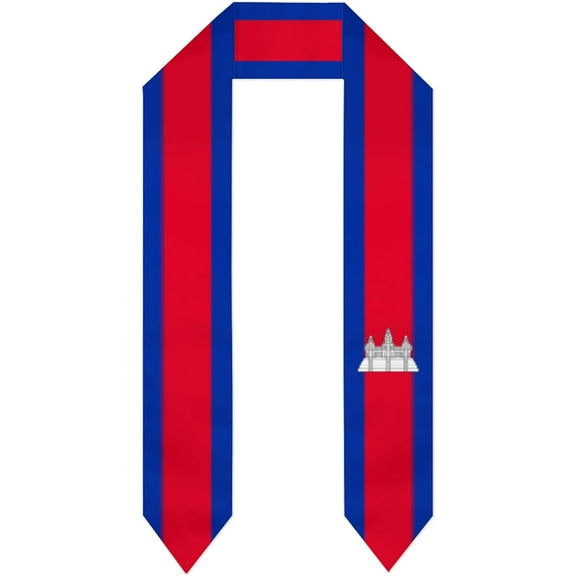 DABOYOZHZH Cambodia Flag Cool Graduation Shawl Sash Stole Wraps Scraf For International Study Pride Women Men