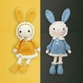 thumbnail image 2 of Baohd Handmade Crochet Kit for Beginner Cute Rabbits All in Learn to Crochet Blue and Yellow, 2 of 6