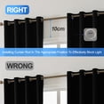 thumbnail image 7 of JIATER Blackout Curtains Set of 2 Panels for Bedroom Living Room 42 x 63 inch,Thermal Insulated Room Darkening Blackout Curtains with Grommet,Black, 7 of 7