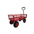 thumbnail image 4 of Furvclv 3 Cu Ft Steel Garden Cart, 300 Lbs Capacity, With 4 Removable Mesh Sides, Utility Metal Wagon With 180° Rotating Handle And 10 In Tires For Garden, Farm, Yard, 4 of 9