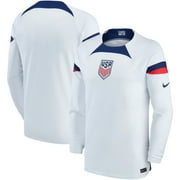 Men's Nike White USMNT 2022/23 Home Breathe Stadium Replica Blank Long Sleeve Jersey