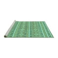 thumbnail image 2 of Ahgly Company Machine Washable Indoor Rectangle Abstract Turquoise Blue Modern Area Rugs, 7' x 10', 2 of 4