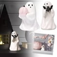 thumbnail image 5 of Fantasma de cerámica, decoración de Halloween de fantasmas, figura decorativa de Halloween de fantasmas de resina, decoraciones espeluznantes para el hogar, para colecciones de exhibición de repisas d, 5 of 5