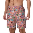 thumbnail image 2 of Uemuo Color Flowers Pattern Mens Swim Trunks Quick Dry Board Shorts with Mesh Lining, Stretch Beach Shorts Quick Dry No-Chafing Board Shorts-Small, 2 of 9